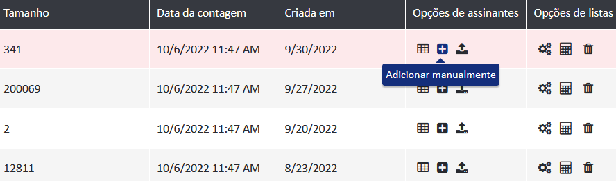 Adicionar manualmente